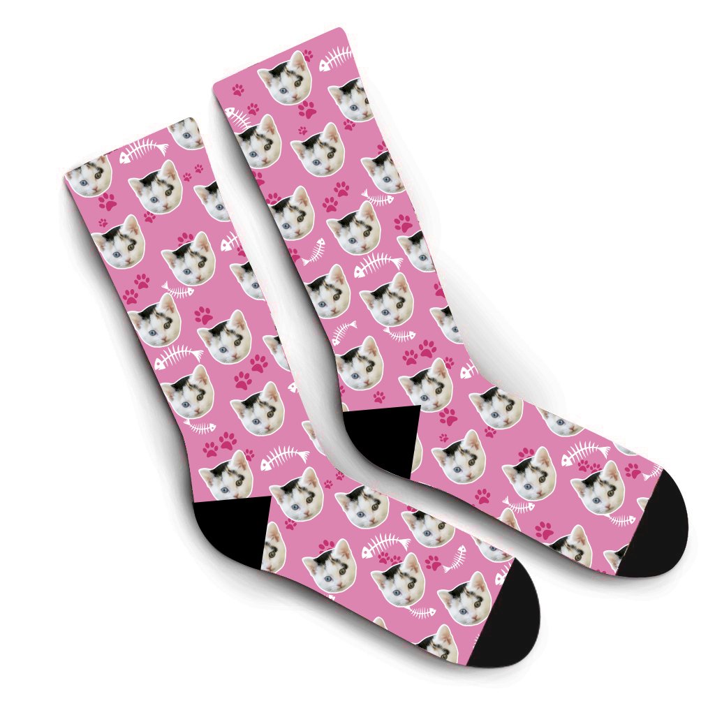 Custom Kitty Socks – Pink