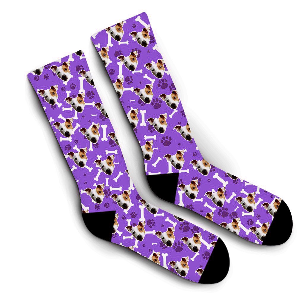 Custom Puppy Socks – Purple